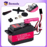 DS51150 12V 150KG Digital Servo Metal Gear IP66 Waterproof 18T Steel Arm for RC Car/Robot 180/270 Angle Controllable 0.19s/60°