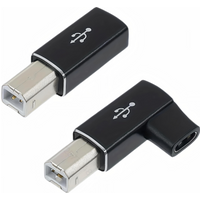 USB C female to Midi 90 degree adapter, USB C to male USB B printer adapter, compatible with printers, MIDI, electronic pianos,i