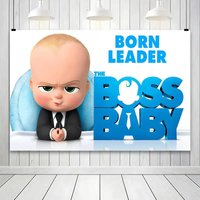 Baby Boss Theme Background Kids Happy Birthday New Year Party Decoration Poster Banner Gift