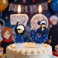 Anime Jujutsu Kaisen Birthday Candle Satoru Gojo Yuji Itadori Figure Design Cake Decor Party Cake Candles Celebration Supplies