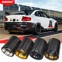genuine SUMSOO 1PCS fit for M2 F87 M3 F80 M4 F82 F83 exhaust modified Suitable cars carbon fiber tail Muffler pipe tips