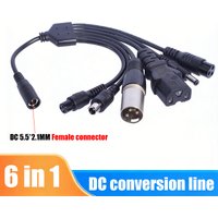 DC 5.5 × 2.1mm Female Conversion Cable DC to 3pin XLR/GX12 GX16 Aviation/Xiaomi Connector Car Battery Charger Adapter Cables