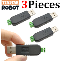 TENSTAR 3pcs USB to RS485 485 Converter Adapter Support Win7 XP Vista Linux Mac OS WinCE5.0