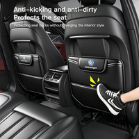Leather Car Seat Protector Kids Anti-kick Pad Storage Bag For VW GTI Polo Golf MK6 Passat B6 Tiguan Arteon T-ROC Jetta ID.3 CC