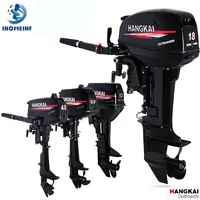 IHOMEINF Powerful 4.0HP-18.0HP Petrol Marine Motor Boat Engine for the 2.3M-4.6M Assault Boat Canoe Outboards Propeller