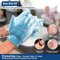 1-10Pcs Colorful Exfoliating Gloves Double Sided Bath Shower Gloves for Body Scrub Spa Massage Deep Skin Cleansing