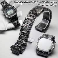 DW5600 GW-B5600 GW-M5610 series Titanium alloy stainless steel suit For Casio Watch 5600 5610 Case WatchBand Mod Kit Refit Tools