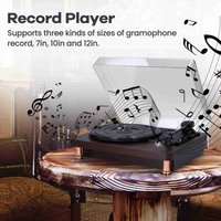Record Player Record Player 33RPM 45RPM 78RPM Portable Record Player for Entertainment and Home Decoration Record Player