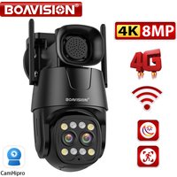 IP Camera Wifi/4G Sim Card PTZ HD 4MP 8MP Dual Lens 2.8mm-8mm Outdoor AI Human Tracking Color Night Vision Audio Security Camera