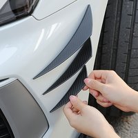 6Pcs bumper strip sticker, GM front bumper spoiler protector carbon fiber corner protector scratch resistant