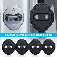 Car Logo Door Lock Cover Protection Shockproof Pad Stickers Accessories For Toyota GRsport Hilux Aygo Yaris Corolla Rav4 CHR