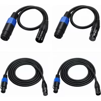 Speakon To XLR Cable Audio Jack Speak-On Male To XLR Female & Male Extension Cable Stage Microphone Mic 3Pin Connection Wiring