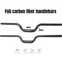 3K Full Carbon Fiber U-Shaped MTB Handlebar 9.5° Backsweep 31.8mm Rise 600-760mm Width New Bicycle Handlebars for Mountain Bikes