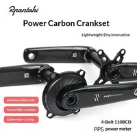 Raicile Road Bike Carbon Fiber Crankset with PP5 Power Meter, 29mm Axle, and EASTON Interface—Ultra-Lightweight Crankset