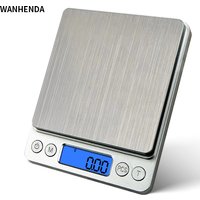 500g/0.01g Jewelry Portable Scale 3kg/0.1g Digital Display Scale Baking Electronic Scale Personal Table Scale Kitchen Food Scale