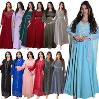 Luxury Arab Muslim Women Diamonds Abaya Maxi Dress Turkey Dubai Bride Evening Wedding Party Jalabiya Caftan Moroccan Gown Kaftan