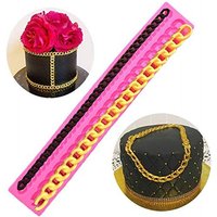 Diamond Chain Silicone Fondant Mold 3D Cake Decorating Tools For Gum Sugar Paste Impression Mat Clay Kitchen Baking Accessories