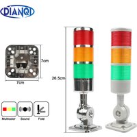 3 layers warning light industrial for CNC machine DC 24V 12V AC220V 110V Steady flashing light LED Rotatable 180 Stack light
