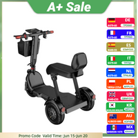 Parent Child Small 3 Wheel Electric Tricycle Foldable For Family Elder 1000W 48V Folding Electric Scooter 2 Person For Women Man