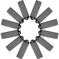12pcs/lot Carbon Brush 4*5.5*17mm Motor Carbon Brushes For Anchor Engine Electric Hair Dryer General Set Power Tool Spare Parts
