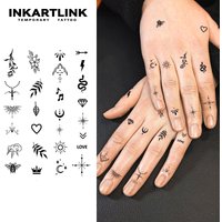 Henna Finger Temporary Tattoo,Lasts To 15 Days New Technology Magic Waterproof Semi Permanent Sticker.