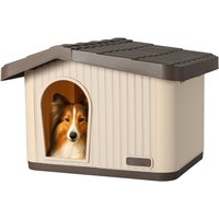Outdoor Dog House for Small Medium Dogs Indoor Outdoor Dog Kennel Pet Shelter Weather-Resistant Plastic Cat and Rabbit House for