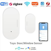 Tuya Zigbee Door Sensor Window Entry Sensor Security Burglar Magnetic Sensor Alarm Smart Life Work With Alexa Google Home Yandex