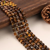 Faceted Tiger's Eye AB+ Natural Stone spacer beads DIY Decorative Bracelets Accessories For Jewelry Making 15 '' Strand 6/8/10MM