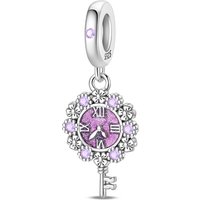 New 925 Sterling Silver Time Key Charms Pendant For Women Fit Original Bracelet DIY Birthday Party Jewelry Gifts
