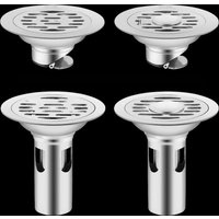 with Grid Grate Cover Shower Floor Drain Stainless steel Square Dual-purpose Floor Drain Dectable Backflow Preventer