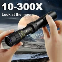 10-300x40 Telescope Zoom Portable Powerful Binoculars With Tripod And Mobile Phone Bracket Camping Travel Monocular