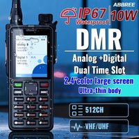 ABBREE AR-880 DMR Digital Walkie Talkie 10W Waterproof Ultral Thin SMS Long Range Dual Mode Analog Dual Band AES256 Ham Radio