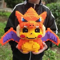 4000pcs Pokemon Pikachu Series Set Children's Assembly Blocks Toy Small Particle Set 3D Desktop Model Children's Adult Gift