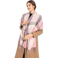 Miss Lulu Women Scarves Winter Long Soft Warm Tartan Check Wraps Wool Spinning Tassel Shawl Stole Scarf Ladies
