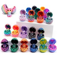 3D Printed Toys Artistic Dragon Egg Statue Small Hatching Dragon Figure Surprise Toys Kids Christmas Gift Decoration Ornament