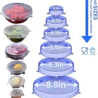 1-2sets Reusable Silicone Cover Stretch Lids Airtight Food Wrap Covers Keeping Fresh Seal Bowl Stretchy Wrap Cover Kitchen