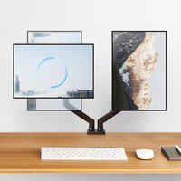 Dual Monitor Stand Full Adjustable Monitor Desk Mount Holds Up To 19.8lbs Expandable Display Bracket for Home Office