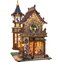 Diy Wooden Time Magic Club Cottage Doll Houses Miniature Model Kits Dollhouse With Lights 3d Puzzle For Friends Birthday Gifts