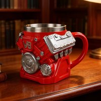Funny Retro Engine Coffee Cup Double Wall Insulation With Handle Drinking Cup Resin 3D Stainless Steel Cup Mechanics