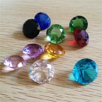 Verre taillé en forme de diamant, angiCrystal, presse-papiers, pierres précieuses décoratives, bijoux à bricoler soi-même, artisanat, mariage, cadeaux d'ornement de Noël, couleurs, 20mm