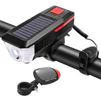 AliExpress cycle zone Solar Bicycle Head Light Rechargeable MTB Road Bike Flashlight Lamp with Horn Bicycle Front Rear Light Set Cycling Accessories