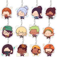 VALORANT Acrylic Keychain Jett Sage Breach Gekko Reyna Neon Reyna Keyring Anime Cartoon Decor Accessories Bag Pendant Gifts