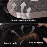 Male Human Hair Wigs Lace NPU Men Toupee Indian Remy Human Hair Replacement Units Durable Capillary Prosthesis Natural Toppers