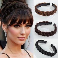 Women Synthetic Wig Twist Braided Headband Hoop Fashion Hair Accessories Elastic Non-slip Band For Women Daily use