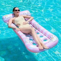 1PC Inflatable float, sunbathing float,adult float with pillow, ideal for relaxing on the beach, in the pool or at pool parties
