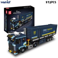 Mould King 24125 Container Freight Truck 972PCS Building Blocks Set Cargo Transport Truck Model Desk Decor Assembly Toys Gifts