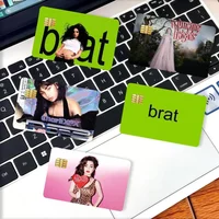 British singer C-Charli XCX Credit Card Decorative Card Stickers Suitable For Bank Cards Metro Transit Anti-scratch Gift 4PCS