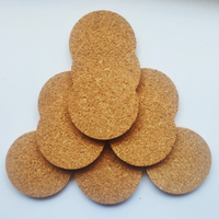 50pcsCork mat natural environmental protection non-slip heat insulation removable paste glass placed shock-absorbing cork gasket