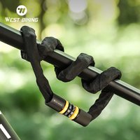 WEST BIKING Portable Bicycle Chain Lock Safety Anti-theft MTB Road Bike Password Lock Scooter Electric E-Bike Cycling Accessorie