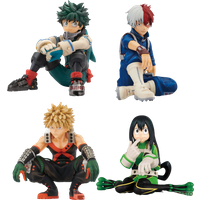 MHA Anime Midoriya Izuku Figurine Bakugou Katsuki Sitting Action Figure Collection Anime Doll Toys Pvc Model Fans Gift 10CM